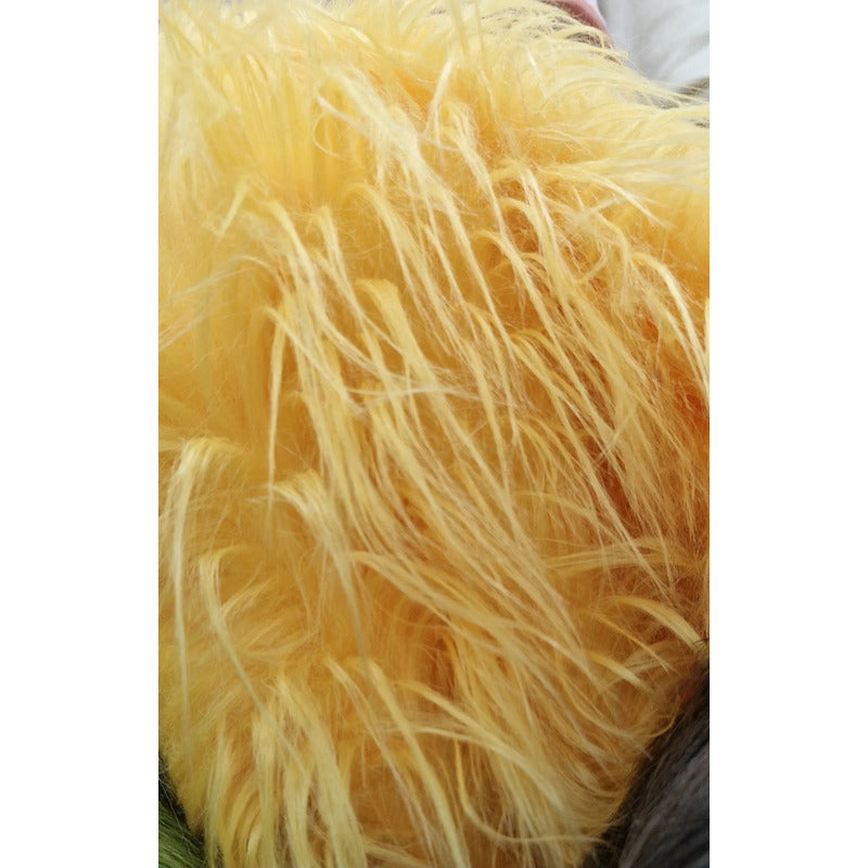 Tela Peluche Pelo Largo Suave Premium ( 1 Metro) Amarillo Mango Peluche Largo