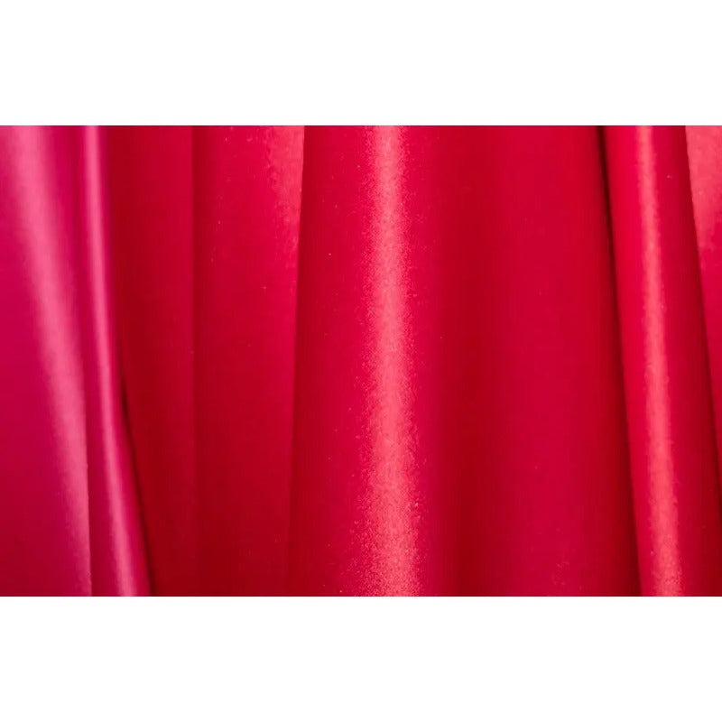 Tela  Satin Back , Para Vestido Y Pijamas( 1 Metro) Rojo Liso