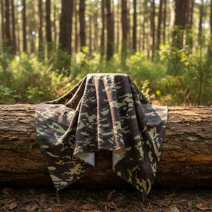 Tela Tergal Camuflaje ( 1metro) Verde Musgo Camuflaje