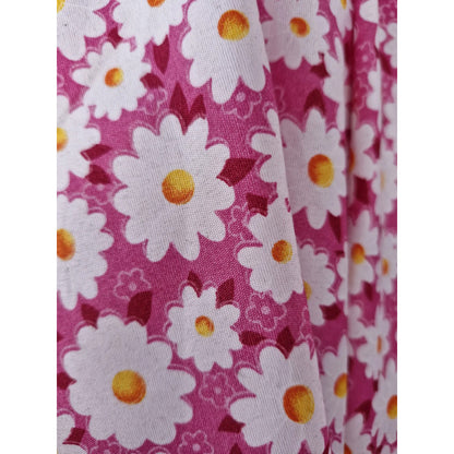 Tela Campesina Margaritas 1.70ancho ( 3 Mts ) Fucsia Margaritas