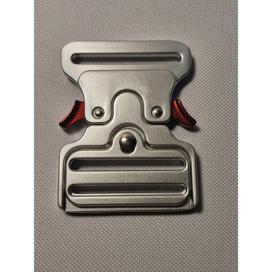 Hebilla Para Cinturón O Mochila Táctico De 5.08cms Plateado Lisa 2 Pulgadas