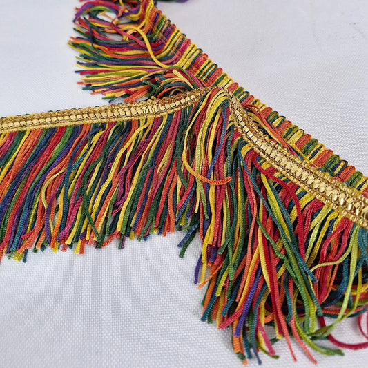 Fleco De Colores Con Filo Dorado (1 Rollo De 25 M) Dorado