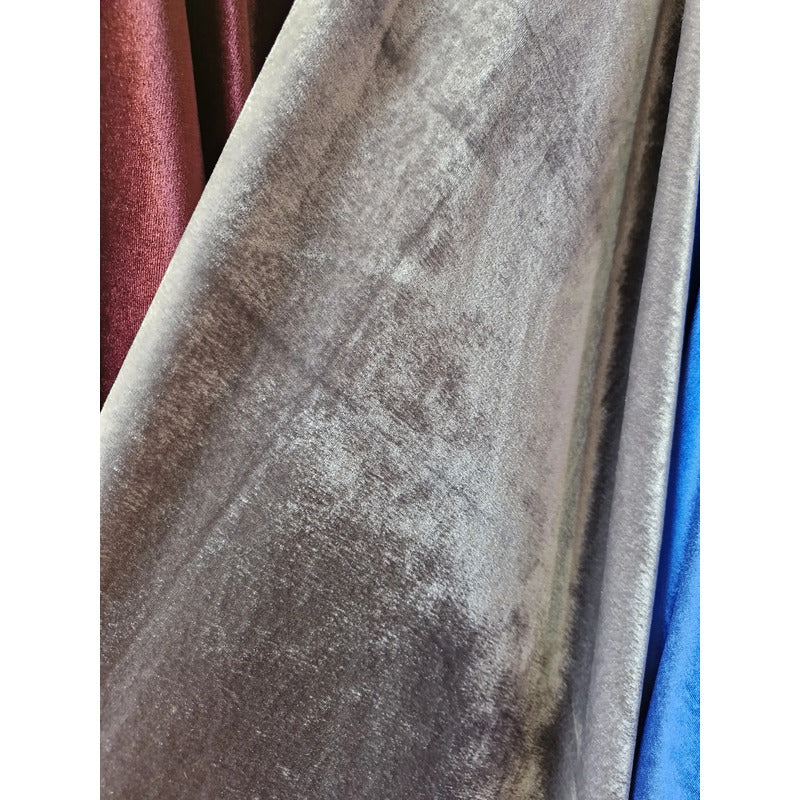 Tela Terciopelo Stretch ( 1 Metro) Gris Terciopelo Stretch