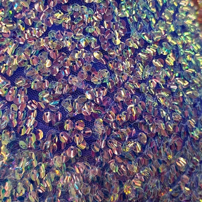Tela Premium Con Lentejuela Doblada Alta Costura (1 M) Violeta