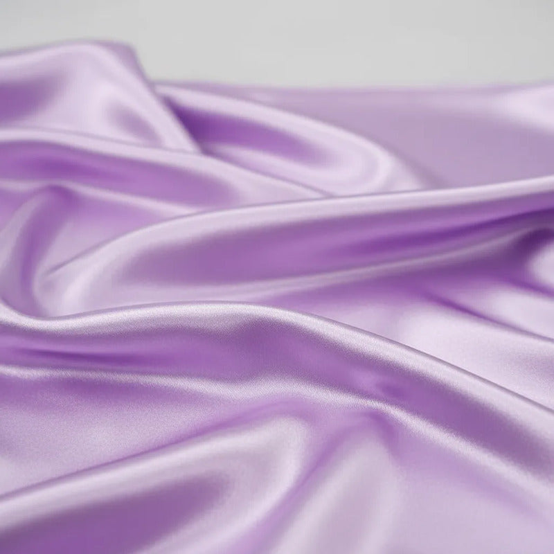 Tela  Satin Back , Para Vestido Y Pijamas( 1 Metro) Lila Liso