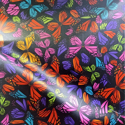 Tela De Mariposas Monarca Colores Místico Mágico Satín (1m) Mariposa