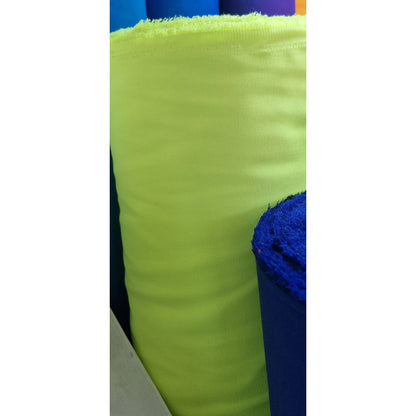 Tela Gabardina Neón Poliéster 1.70m Ancho Alta Calidad 1 Mt Amarillo Lisa Neón