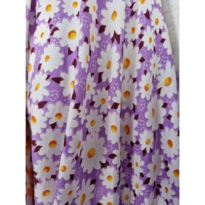 Tela Campesina Margaritas 1.70ancho ( 3 Mts ) Lila Margaritas