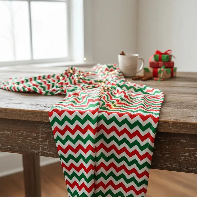 Tela Razo Estampado Patrones Navideños (1 Metro)