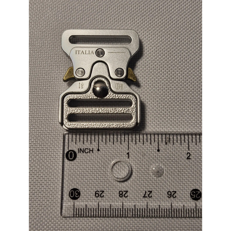 Hebilla Para Cinturón O Mochila Táctico De 2.54cms Plateado Lisa 1 Pulgada 2.54cm
