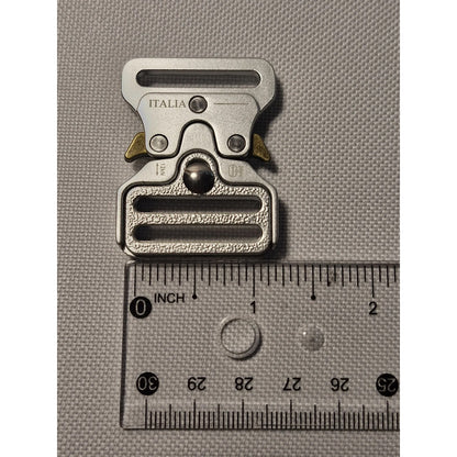 Hebilla Para Cinturón O Mochila Táctico De 2.54cms Plateado Lisa 1 Pulgada 2.54cm
