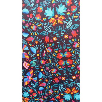 Tela Estampada México Efecto Bordado Y Mandalas (1 Metro)
