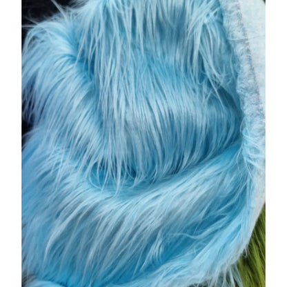 Tela Peluche Pelo Largo Suave Premium ( 1 Metro) Azul Claro Peluche Largo