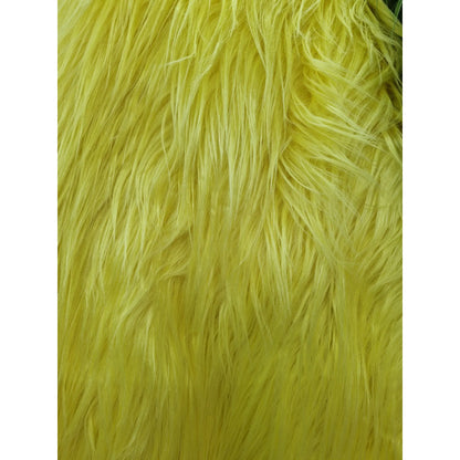 Tela Peluche Pelo Largo Suave Premium ( 1 Metro) Amarillo Canario Peluche Largo