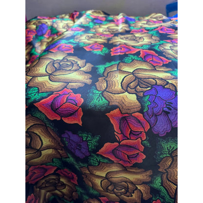 Tela Estampada Patrones Mexicanos, Bordados, Rosas (1 M)