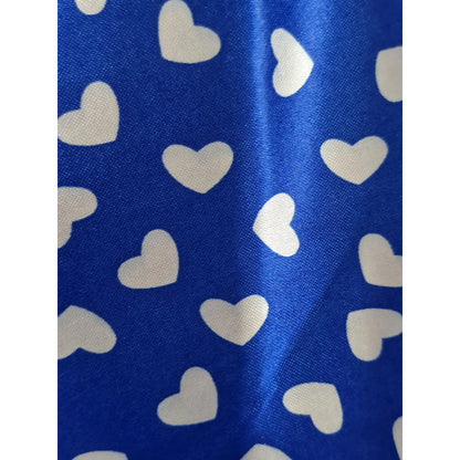 Tela Satín 14 De Febrero Corazones (1 Metro) Rey Corazones Blancos