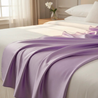 Tela  Satin Back , Para Vestido Y Pijamas( 1 Metro) Lila Liso