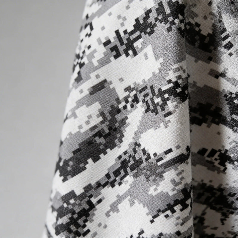 Tela Tergal Camuflaje ( 1 Metro) Gris Camuflaje Pixeles