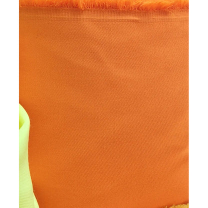 Tela Gabardina Neón Poliéster 1.70m Ancho Alta Calidad 1 Mt Naranja Lisa Neón