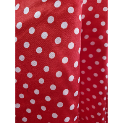 Tela Lunares Satinada Vestuarios Y Más ( 1 Metro) Rojo Lunares Blancos Chicos