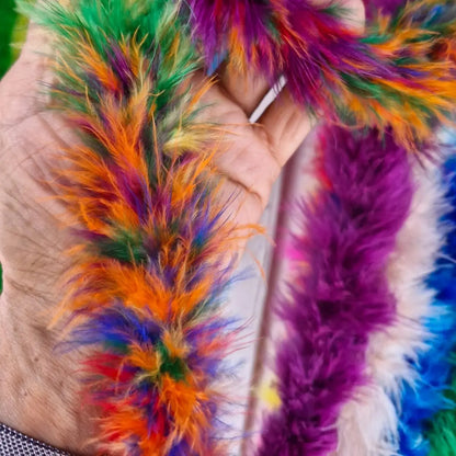 Boa Estola Marabu Trikelle - Plumas Artificiales Elegantes Multicolor