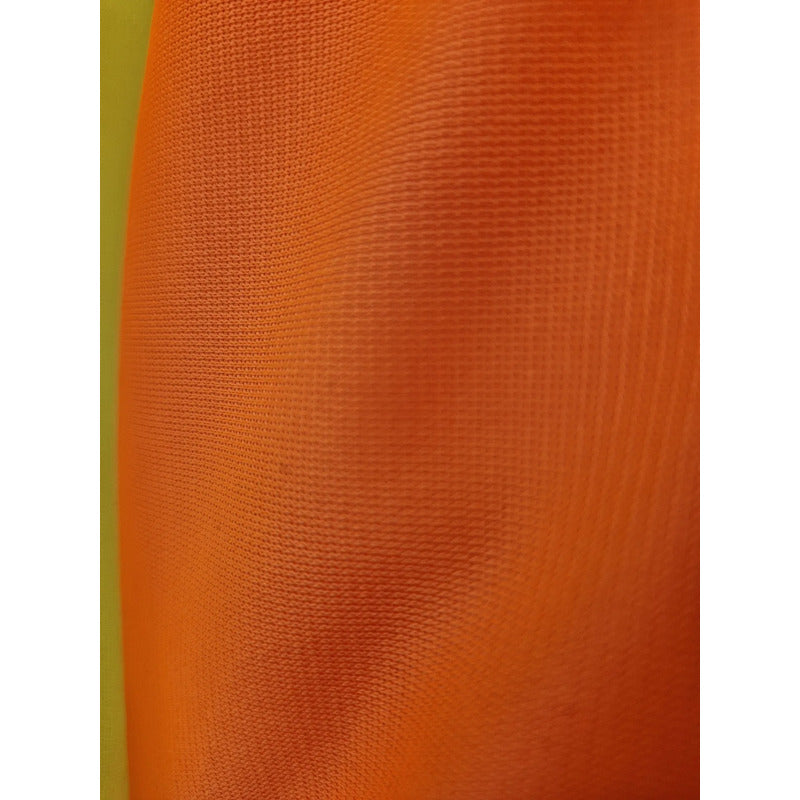 Tela Poliester Fluorescente 1.60m Para Chaleco -1mt. Naranja Liso Neon