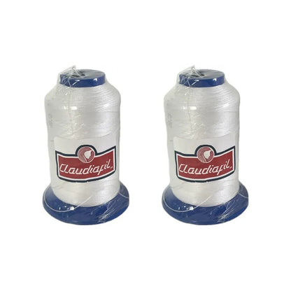 Hilo Para Tapiceria Claudiafil 20/3 600m (paquete 2pz) Blanco