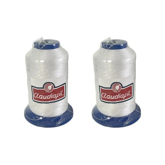 Hilo Para Tapiceria Claudiafil 20/3 600m (paquete 2pz) Blanco