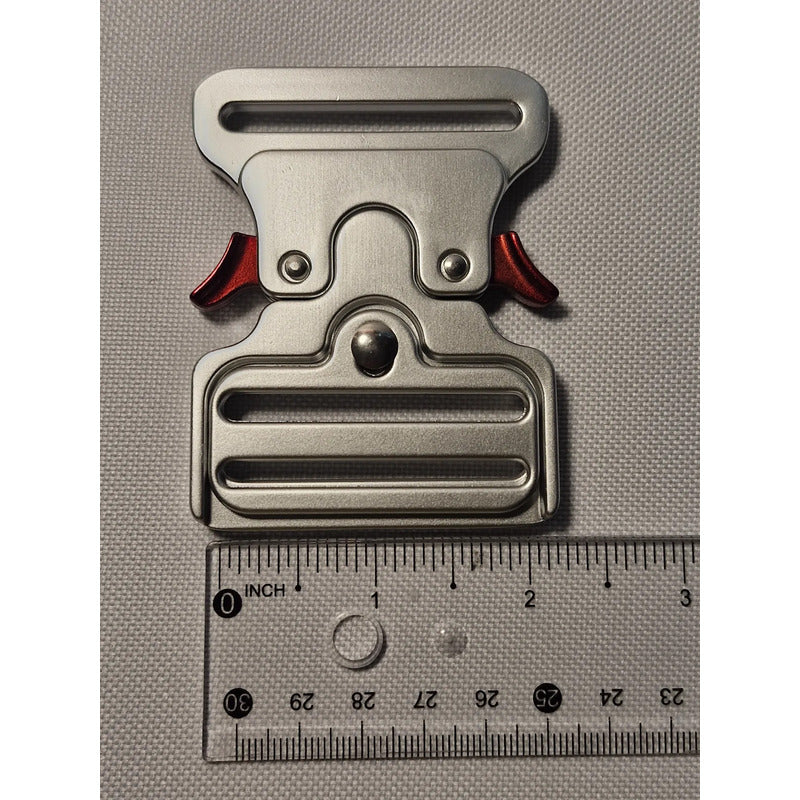 Hebilla Para Cinturón O Mochila Táctico De 5.08cms Plateado Lisa 2 Pulgadas
