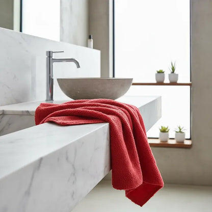 Tela Toalla Microfibra  Alta Absorción Multiusos (2 Mts) Rojo Microfibra