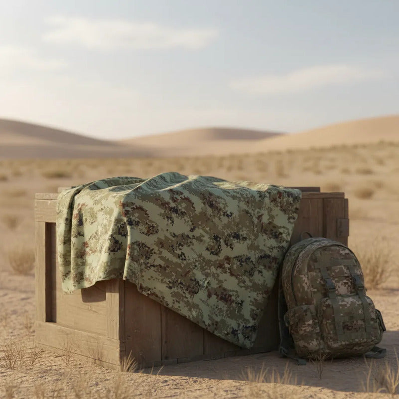 Tela Gabardina Con Estampados De Camuflaje (1 Metro)