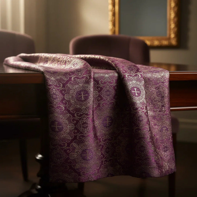 Tela Jacquard Litúrgica Para Iglesia Altar 2m Bugambilia Litúrgico