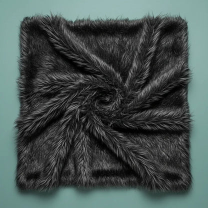 Tela Peluche Plus Premium Pelo Largo ( 50cms.) Negro Peluche Pelo Largo