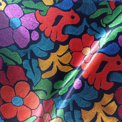 Tela Estampada Patrones México Flores Y Aves Coloridos  (1m)