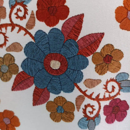 Tela Estampada México Efecto Bordado Y Mandalas (1 Metro)
