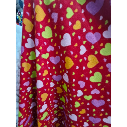 Tela De Terciopelo Con Corazones San Valentín (1 Metro) Rojo Corazones