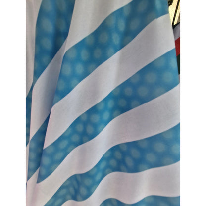 Tela Rayas Turquesa Bombay Para Disfraz( 1 Metro) Azul Rayas