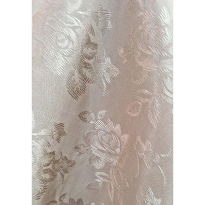 Tela Raso Jaquard, Vestidos (1metro) Hueso Relieve