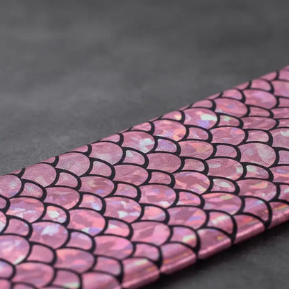 Tela De Lycra Holográfica Con Diseño De Escamas (1m)