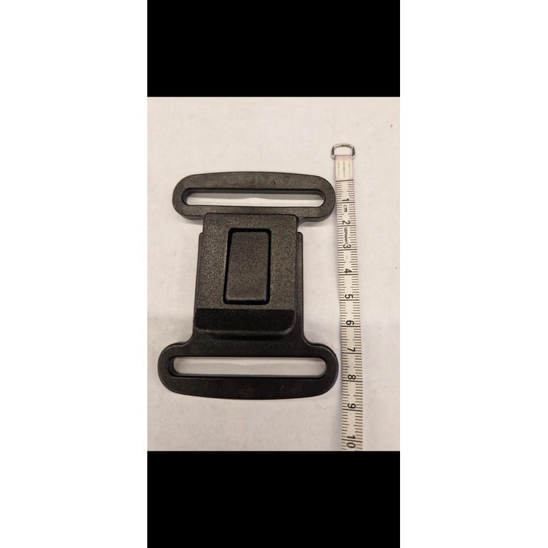 Hebilla Táctica Para Cinturon Plástico 2pLG - 4pzas Negro Liso Único