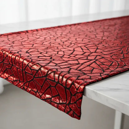 Tela Premium De Terciopelo Con Espejo Vestuario Circo (1m) Rojo Holografico