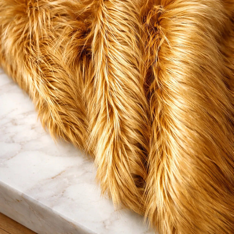 Tela Peluche Pelo Largo Suave Premium ( 1 Metro) Café Claro Peluche Largo