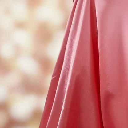 Tela  Satin Back , Para Vestido Y Pijamas( 1 Metro) Coral Liso