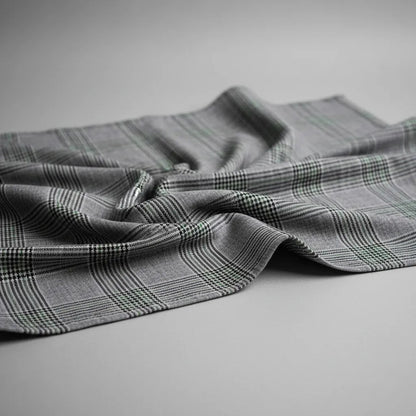 Tela  Uniforme Secundaria Gales( 1 Metro) Gris Escocés Verde