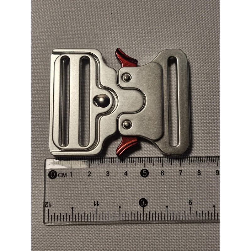 Hebilla Para Cinturón O Mochila Táctico De 5.08cms Plateado Lisa 2 Pulgadas