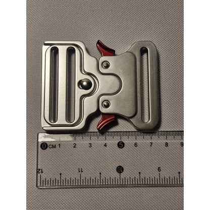 Hebilla Para Cinturón O Mochila Táctico De 5.08cms Plateado Lisa 2 Pulgadas