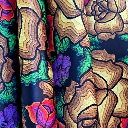 Tela Estampada Patrones Mexicanos, Bordados, Rosas (1 M)