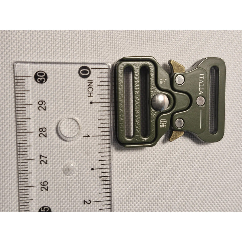 Hebilla Para Cinturón O Mochila Táctico De 2.54cms Verde Militar Lisa 1 Pulgada ( 2.54cms)
