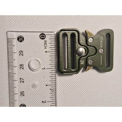Hebilla Para Cinturón O Mochila Táctico De 2.54cms Verde Militar Lisa 1 Pulgada ( 2.54cms)