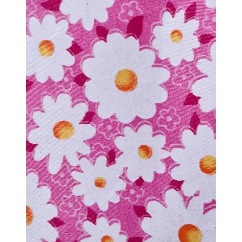 Tela Campesina Margaritas 1.70ancho ( 3 Mts ) Fucsia Margaritas